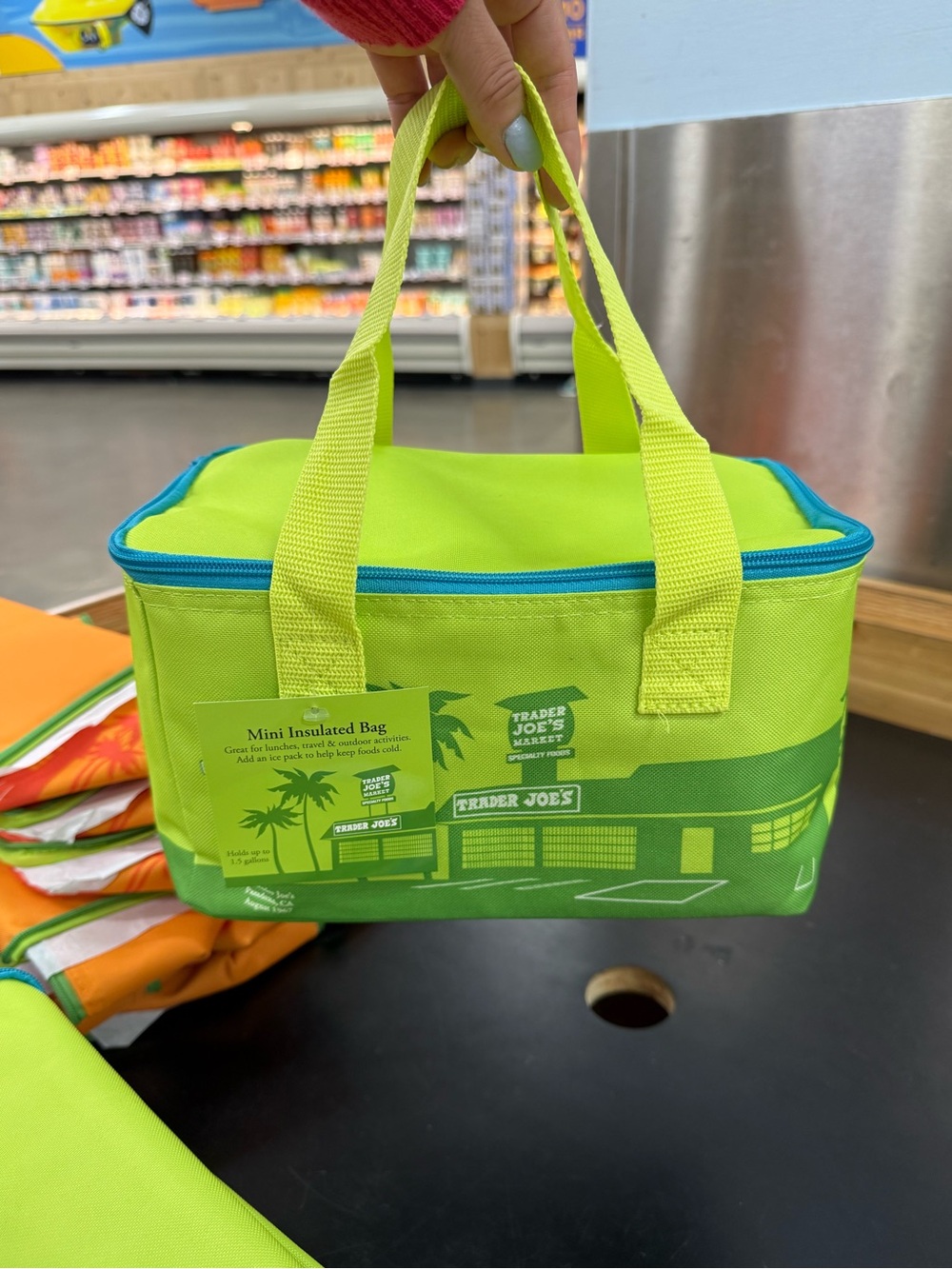 Trader Joe’s 2026! New Mini Insulated Bags Summer Fun Colors Green 💚